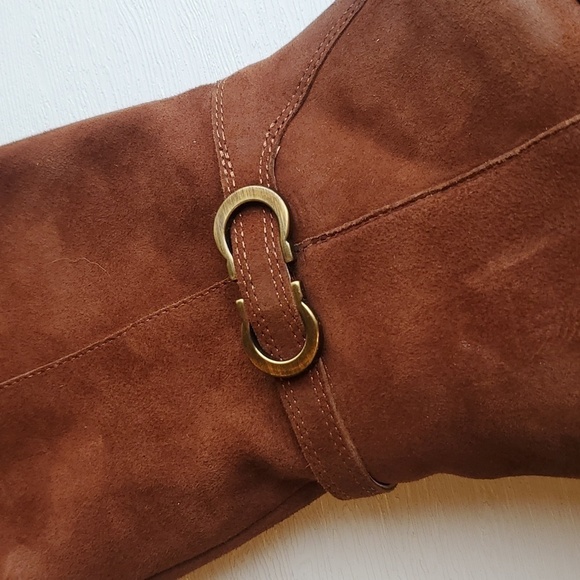 Naturalizer Light Brown Suede Sterling Saddle Knee High Boots 5 NWT - Picture 6 of 11